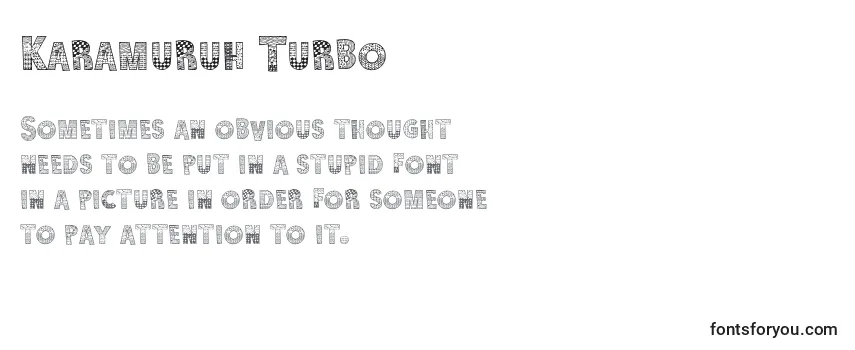 フォントKaramuruh Turbo