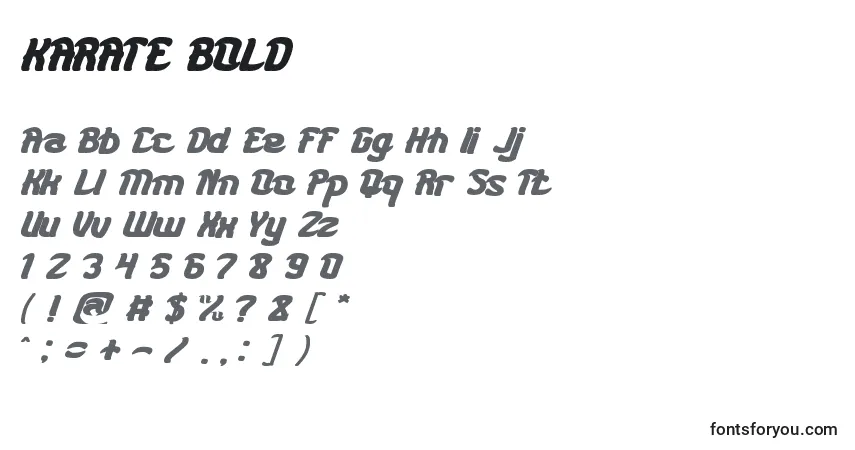 Шрифт KARATE BOLD – алфавит, цифры, специальные символы