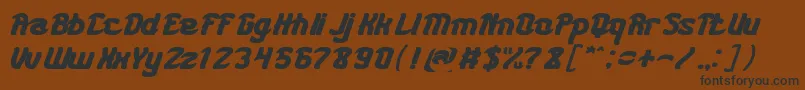 Шрифт KARATE BOLD – чёрные шрифты на коричневом фоне
