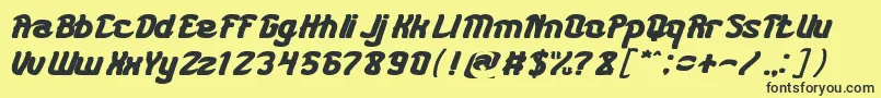 KARATE BOLD Font – Black Fonts on Yellow Background