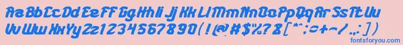 KARATE BOLD Font – Blue Fonts on Pink Background