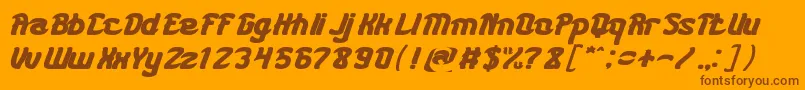 KARATE BOLD Font – Brown Fonts on Orange Background