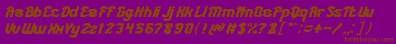KARATE BOLD Font – Brown Fonts on Purple Background