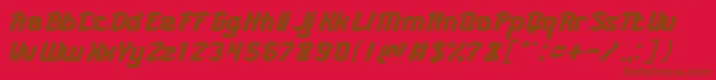 KARATE BOLD Font – Brown Fonts on Red Background