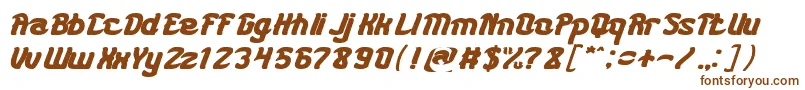 Шрифт KARATE BOLD – коричневые шрифты на белом фоне