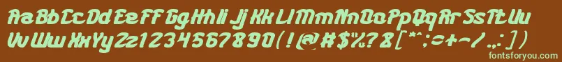 KARATE BOLD Font – Green Fonts on Brown Background