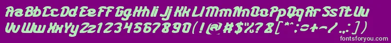 KARATE BOLD Font – Green Fonts on Purple Background