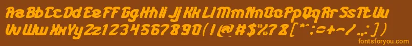 KARATE BOLD Font – Orange Fonts on Brown Background