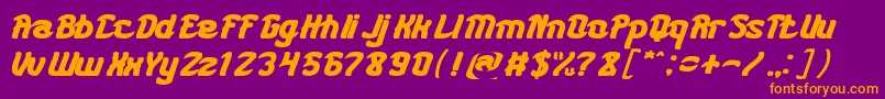 KARATE BOLD Font – Orange Fonts on Purple Background
