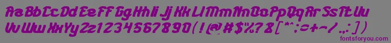 KARATE BOLD Font – Purple Fonts on Gray Background