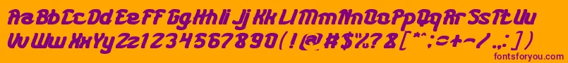 KARATE BOLD Font – Purple Fonts on Orange Background
