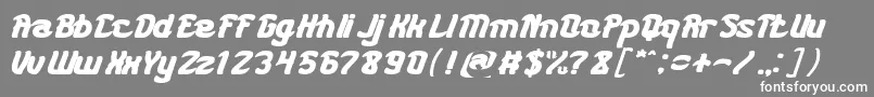 KARATE BOLD-Schriftart – Weiße Schriften auf grauem Hintergrund