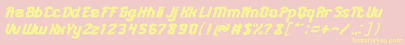 KARATE BOLD Font – Yellow Fonts on Pink Background