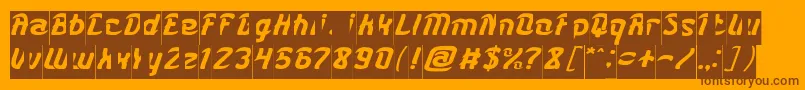 KARATE Inverse Font – Brown Fonts on Orange Background