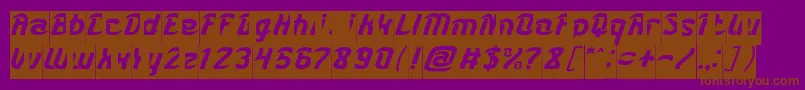 KARATE Inverse Font – Brown Fonts on Purple Background