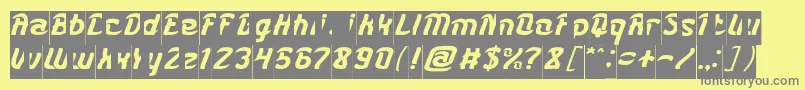 KARATE Inverse Font – Gray Fonts on Yellow Background