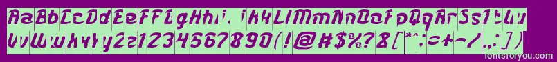 KARATE Inverse Font – Green Fonts on Purple Background