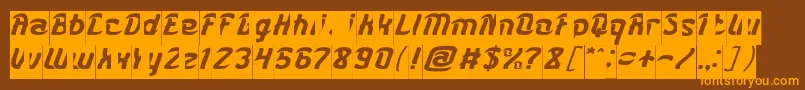 KARATE Inverse Font – Orange Fonts on Brown Background