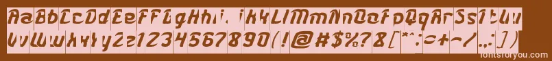 KARATE Inverse Font – Pink Fonts on Brown Background