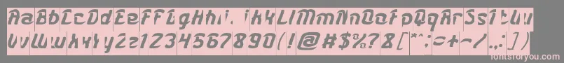 KARATE Inverse Font – Pink Fonts on Gray Background