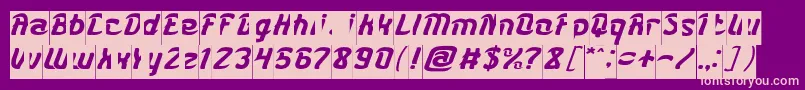 KARATE Inverse Font – Pink Fonts on Purple Background