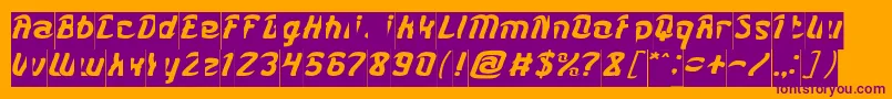 KARATE Inverse Font – Purple Fonts on Orange Background