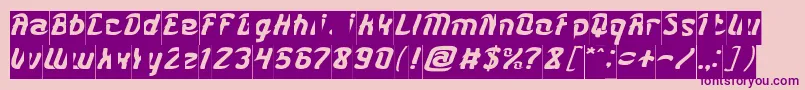 KARATE Inverse Font – Purple Fonts on Pink Background