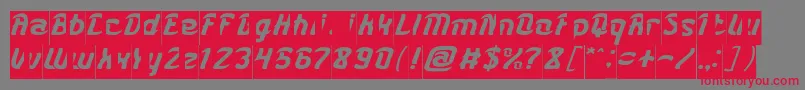 KARATE Inverse Font – Red Fonts on Gray Background