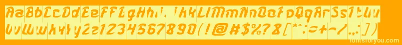 KARATE Inverse Font – Yellow Fonts on Orange Background