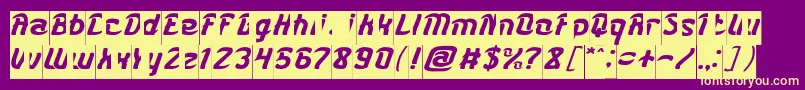 KARATE Inverse Font – Yellow Fonts on Purple Background