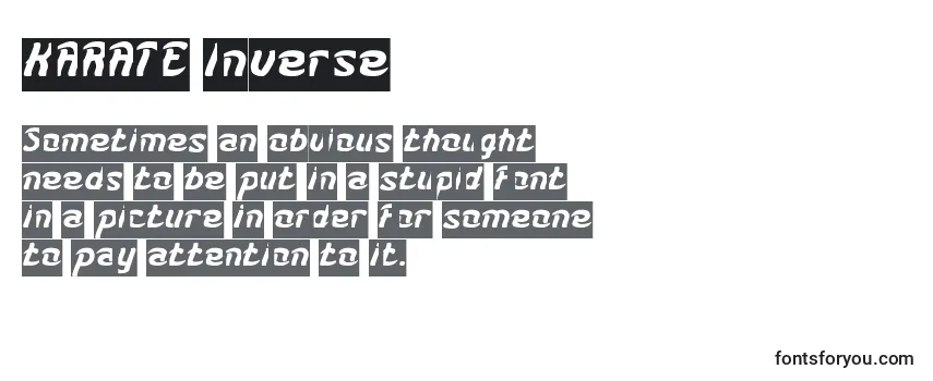 Schriftart KARATE Inverse