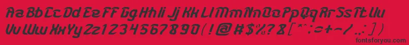 KARATE light Font – Black Fonts on Red Background