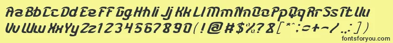 KARATE light Font – Black Fonts on Yellow Background