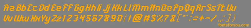 KARATE light Font – Orange Fonts on Gray Background