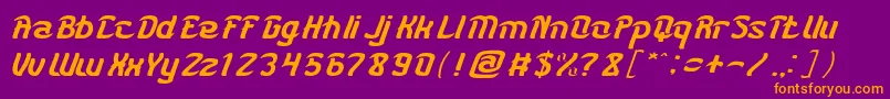 KARATE light Font – Orange Fonts on Purple Background