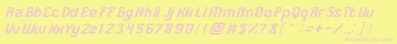 KARATE light Font – Pink Fonts on Yellow Background