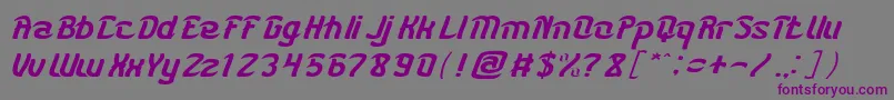 KARATE light Font – Purple Fonts on Gray Background