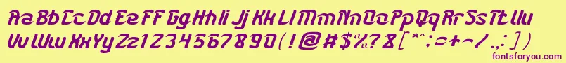 KARATE light Font – Purple Fonts on Yellow Background