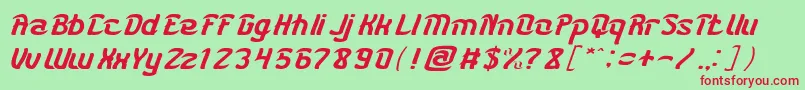 KARATE light Font – Red Fonts on Green Background