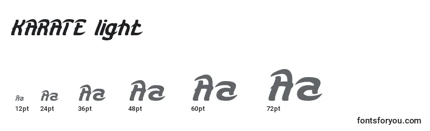 KARATE light Font Sizes