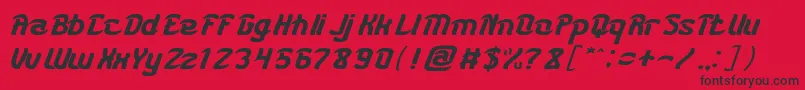フォントKARATE – 赤い背景に黒い文字