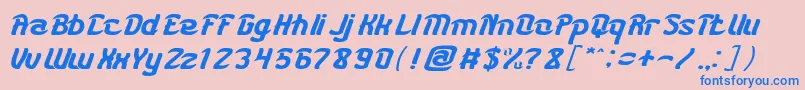 KARATE Font – Blue Fonts on Pink Background