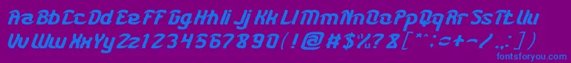 KARATE Font – Blue Fonts on Purple Background