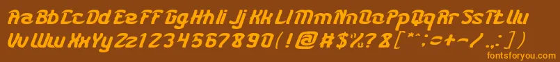 KARATE Font – Orange Fonts on Brown Background