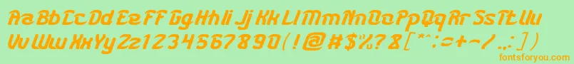 KARATE Font – Orange Fonts on Green Background
