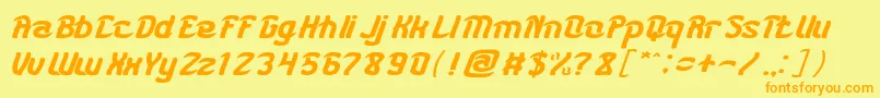 KARATE Font – Orange Fonts on Yellow Background
