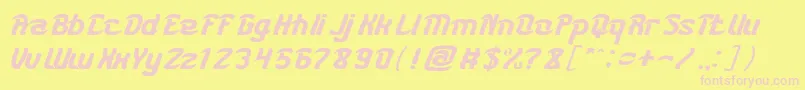 KARATE Font – Pink Fonts on Yellow Background