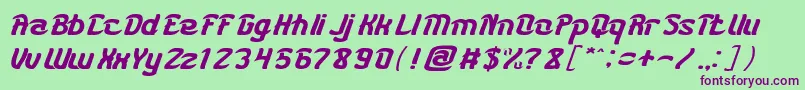 KARATE Font – Purple Fonts on Green Background