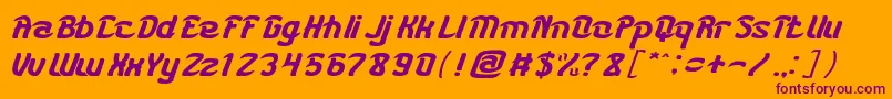 KARATE Font – Purple Fonts on Orange Background