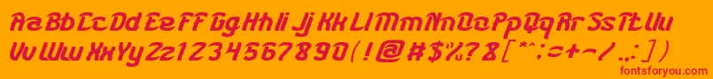 Шрифт KARATE – красные шрифты на оранжевом фоне